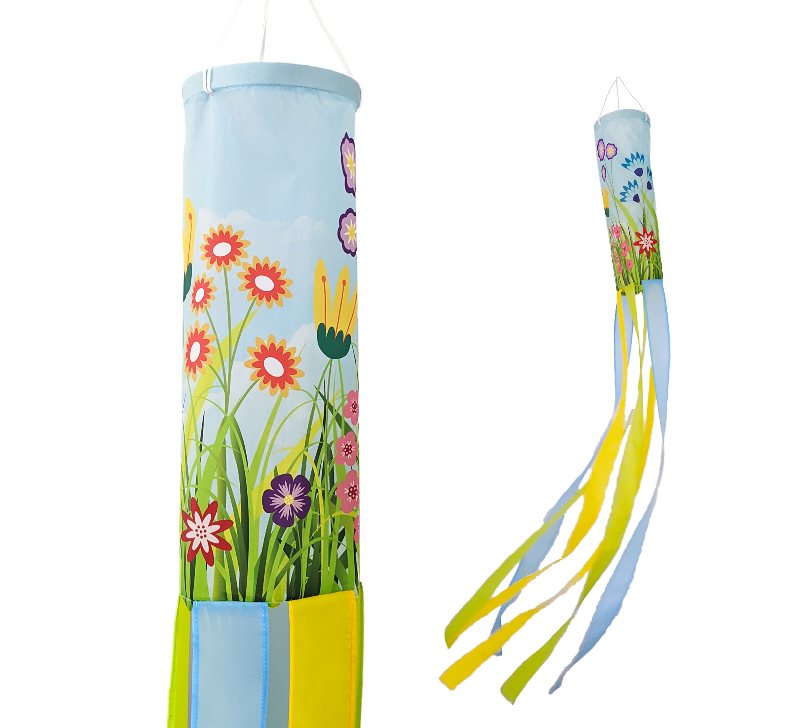 Madrona BrandsSpring Wild Flowers Windsock - Durable Outdoor Hanging Decor 60-Inch