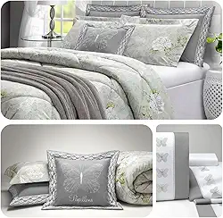 Jogo De Lençol Casal Padrão, Queen ou King Algodão Bordado 04 Peças Papillons (Queen)