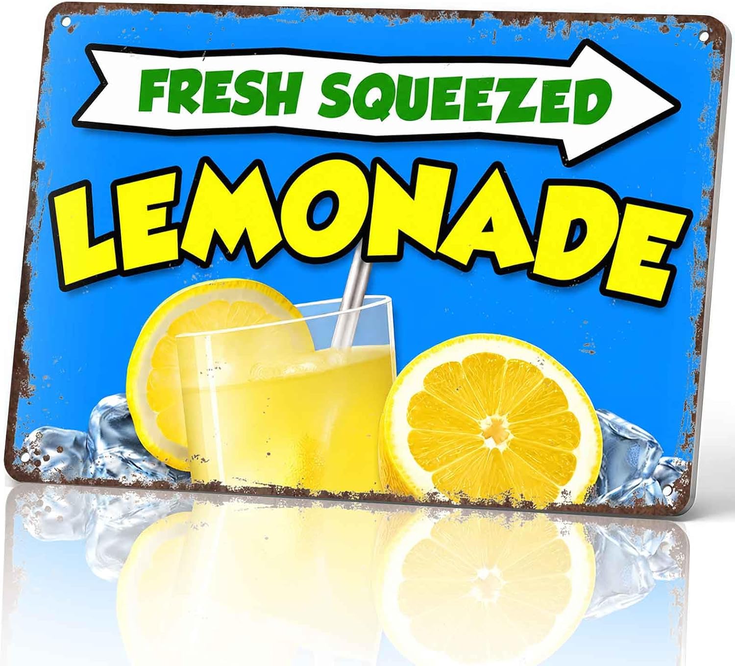 Fresh Squeezed Lemonade Metal Sign 8 x 12 Inch