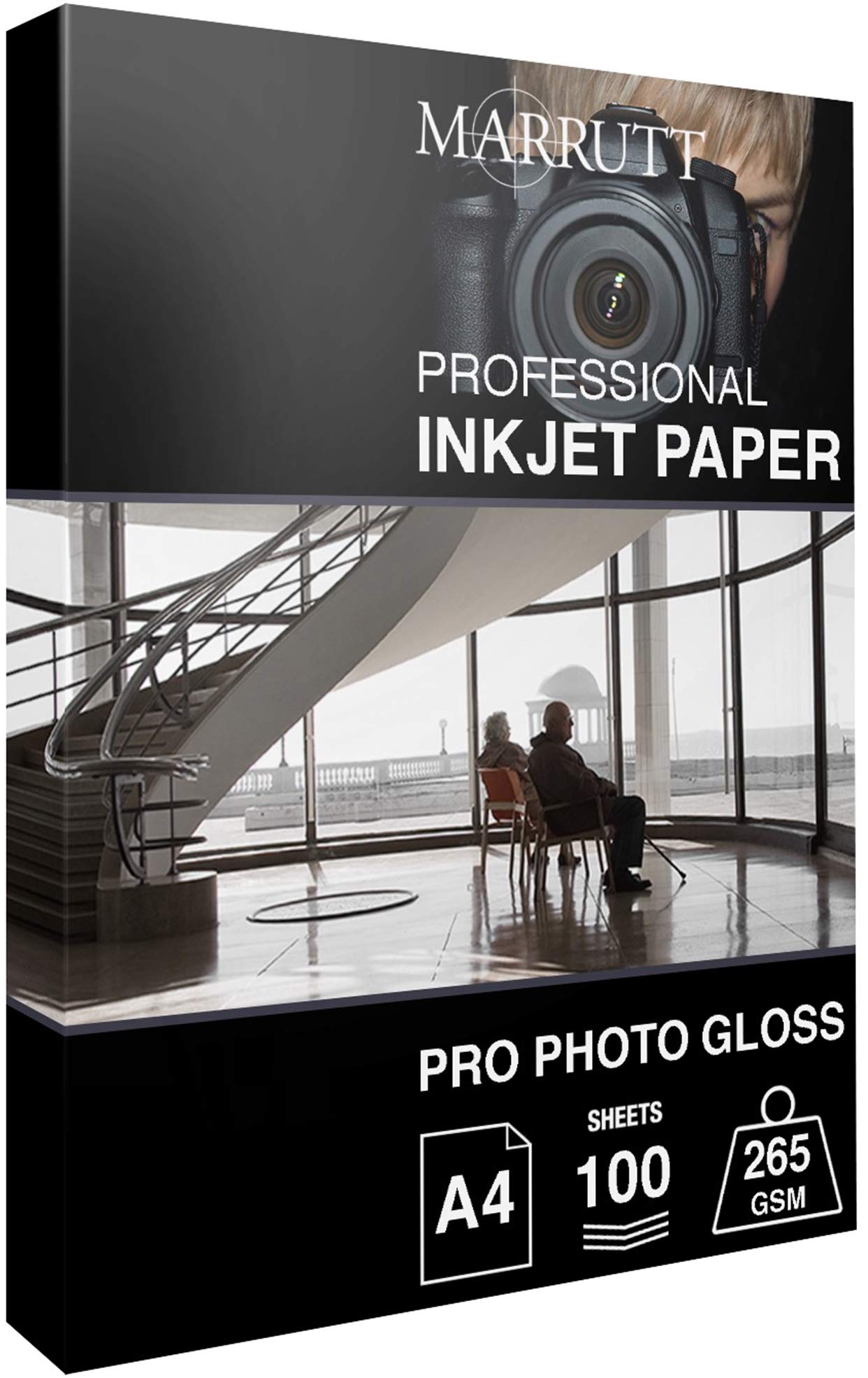 Marrutt 265gsm Pro Photo Gloss Inkjet Paper: A4-100 Sheets