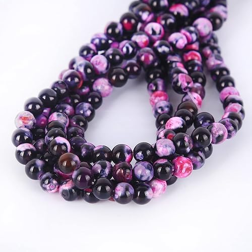 Vista 15 de 47 cuentas de piedra sueltas de ágata verde natural natural de 0.315 pulgadas (0.315 in) para hacer joyas de 15.5 pulgadas, 1 hebra