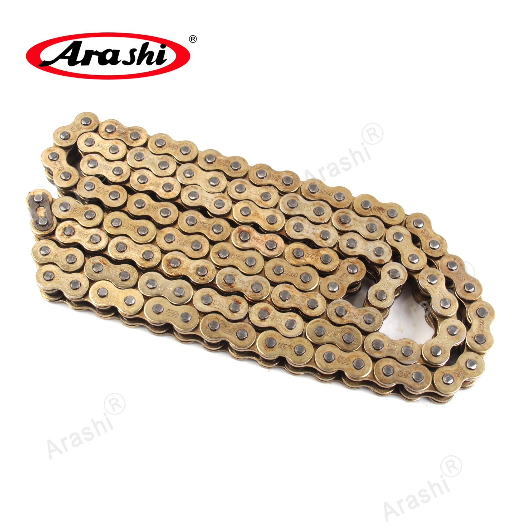 Arashi Cadena de Transmisión O-Ring 525 con 120 Eslabones y Eslabón Maestro de Conexión para​ Suzuki GSXR 750 1998-2024, GSX-8SS 2023-2024, DL1000 Vstrom 1000 2002-2021