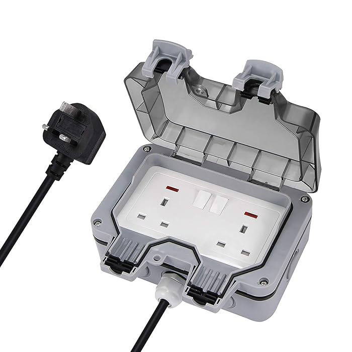Buy YUNYODA Electrical Double Weatherproof Outdoor Socket with 10FT/3M