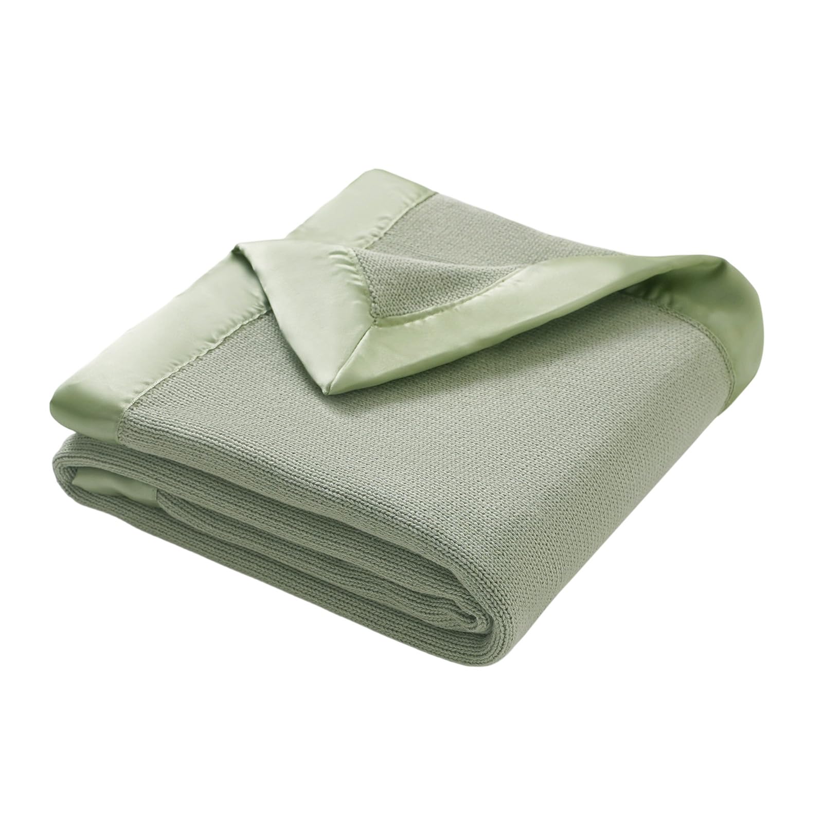 Hadetoto Cotton Baby Blanket with Satin Trim, 80x100 cm
