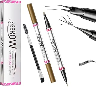 Lápiz de cejas Microblading 2 en 1 de doble p...