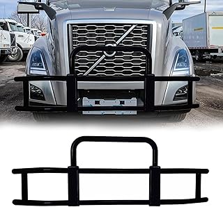 Deer Guard Compatible with 2018-2023 VN/VNL, Front Deer Guard Bumper Premium Iron Deer Moose Guard with Brackets Hardware, Style E