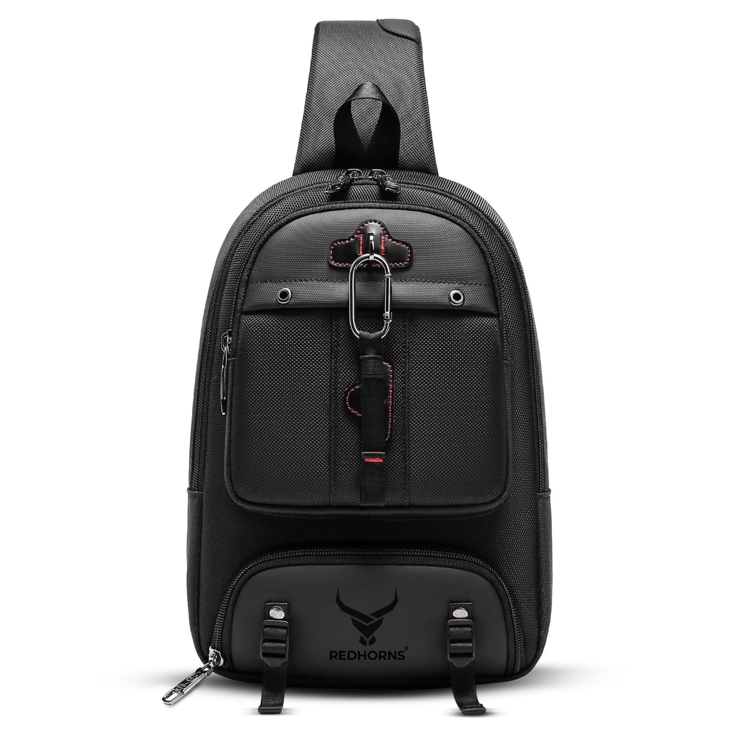 redhorns Unisex Cross-body Sling Bag – 5L Outdoor Travel & Daily Use Daypack with Secure Zipper & iPad Compartment- (Black)-picture-51