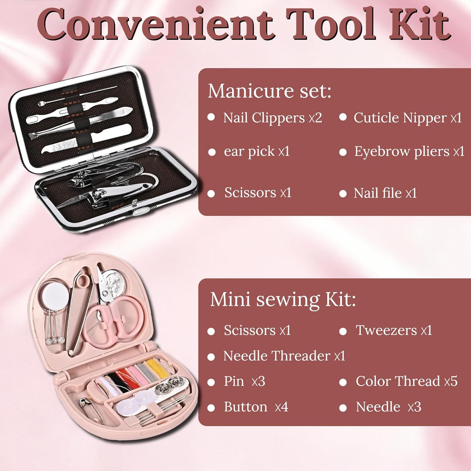 Bridal Emergency Kit for Wedding Day, Wedding Essentials Supplies Emergency Kit for Women, Must-Have 40+ Essentials Travel Kit with Makeup Bag