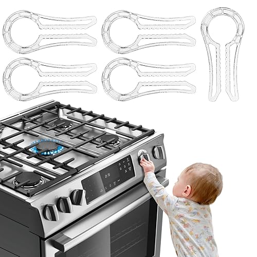 Miniatura 7 de Cerraduras para pomos de estufa de gas, pasador de ajuste para perillas de estufa, para espacio de perilla de al menos 0.27 pulgadas, fundas de