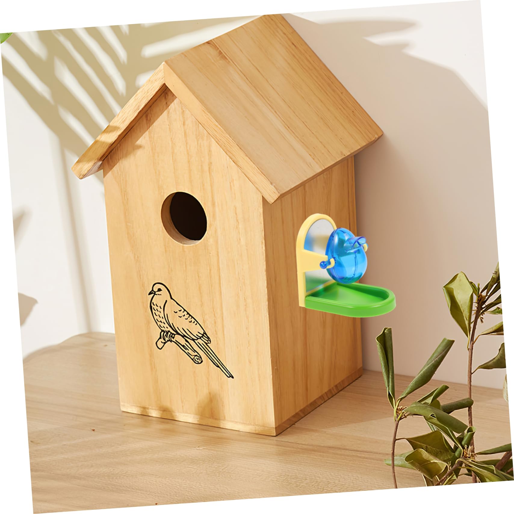 VANZACK Juguete para Pájaros De Entrenamiento Antifugas, Estructura Metálica y Plástico Resistente, Tamaño Mediano, Adecuado Desarrollo Inteligencia y Entretenimiento De Loros como Mascota