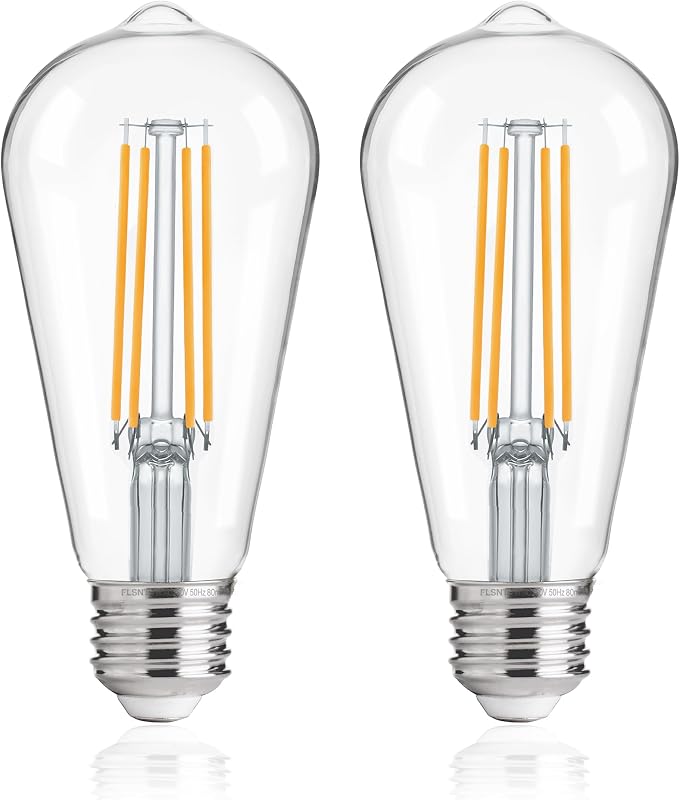 FLSNT E27 LED Vintage Izzó Mozgásérzékelős Automatikus 7W Meleg Fehér 2700K 2db