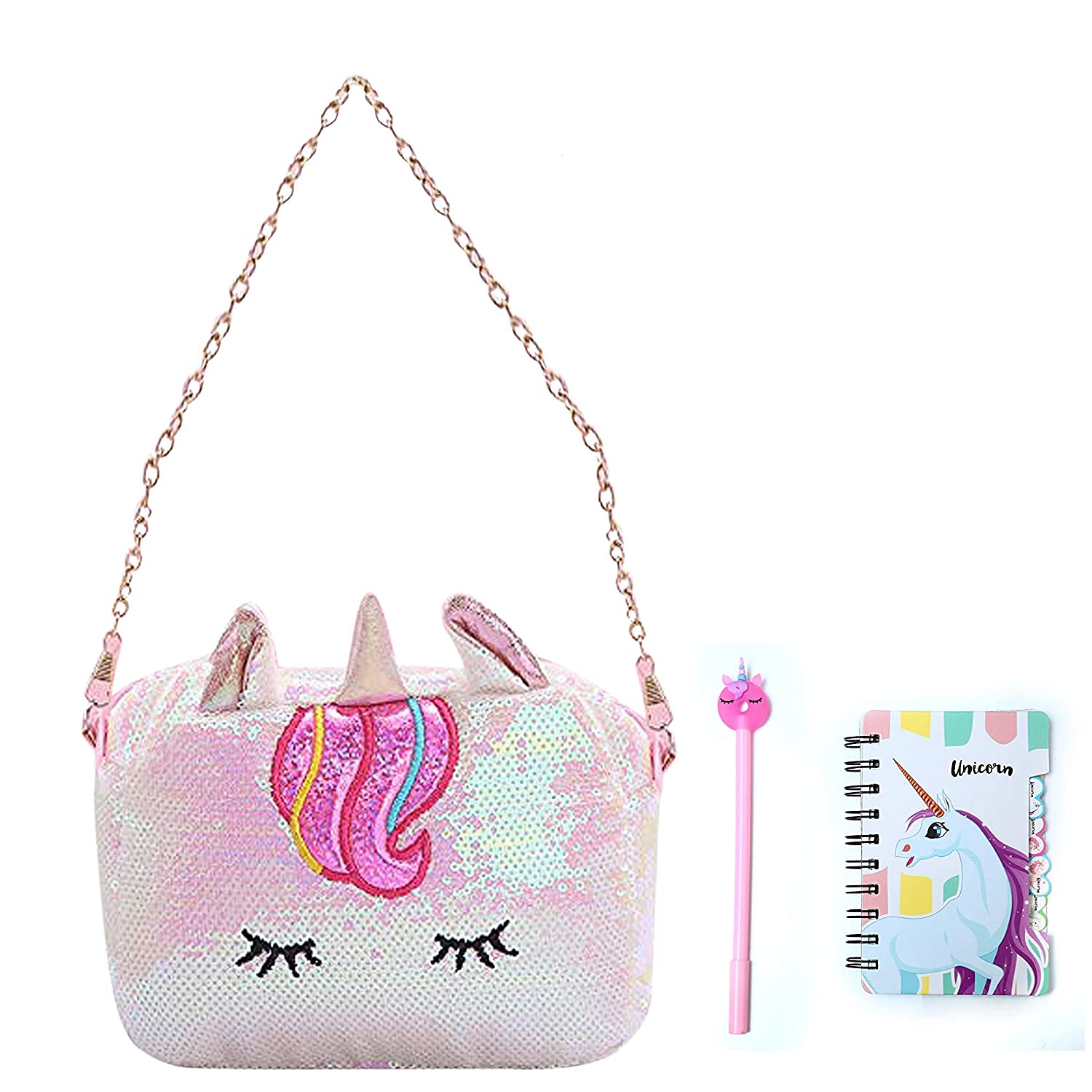 (pack of 3 unicorn sling bags/sling bags for girls/Unicorn pen/Unicorn Diary/unicorn combo- Multi color-image-15