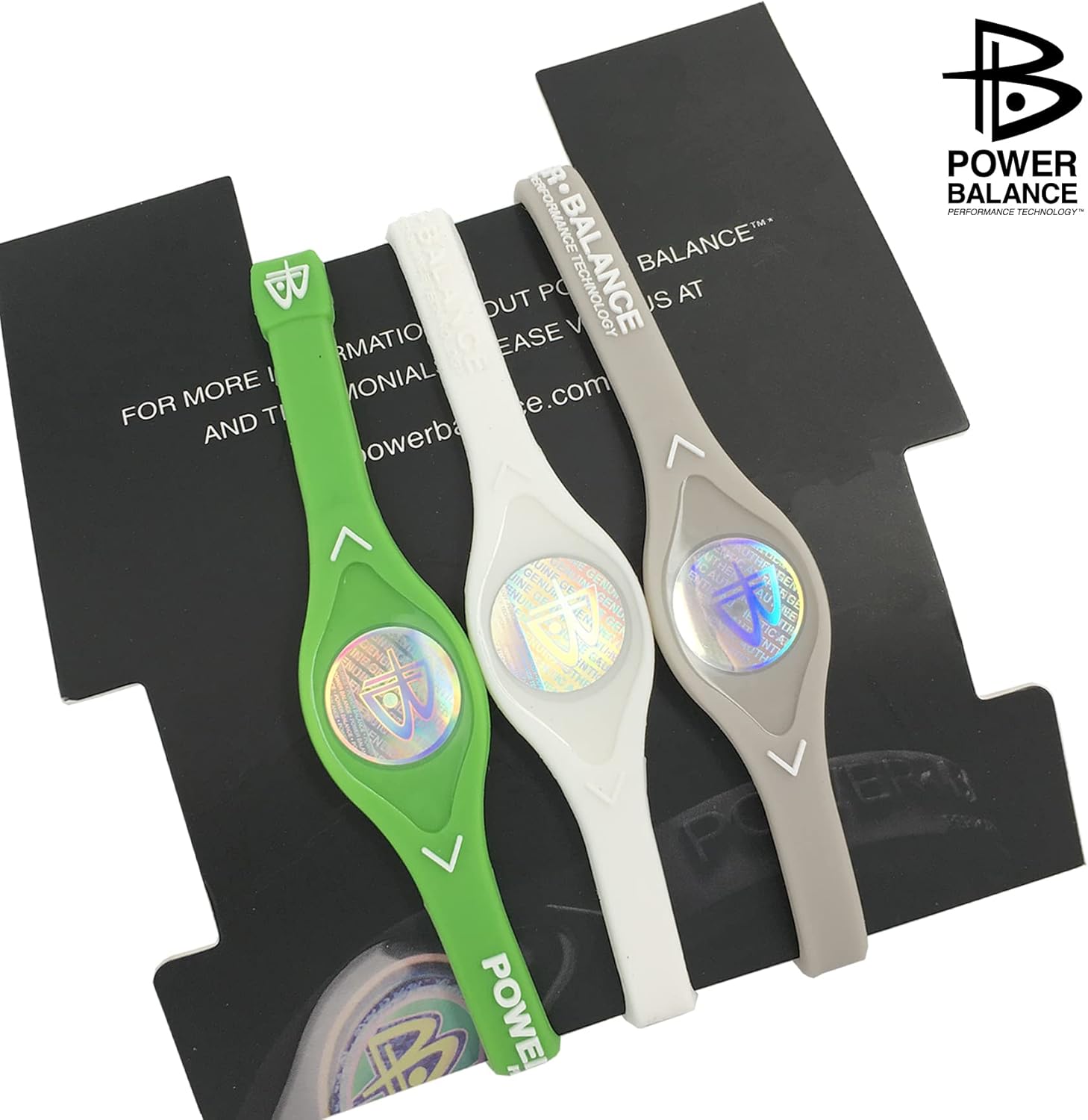 Power Balance the Original Genuine Performance Wristband, Silicone rubber Wristbands Bracelets sports bracelet wristband for men women, power 3 pack bangles, safe Waterproof Lightweight durable, size of M+M+L(M 19.0CM/L 20.5CM) - Image 2