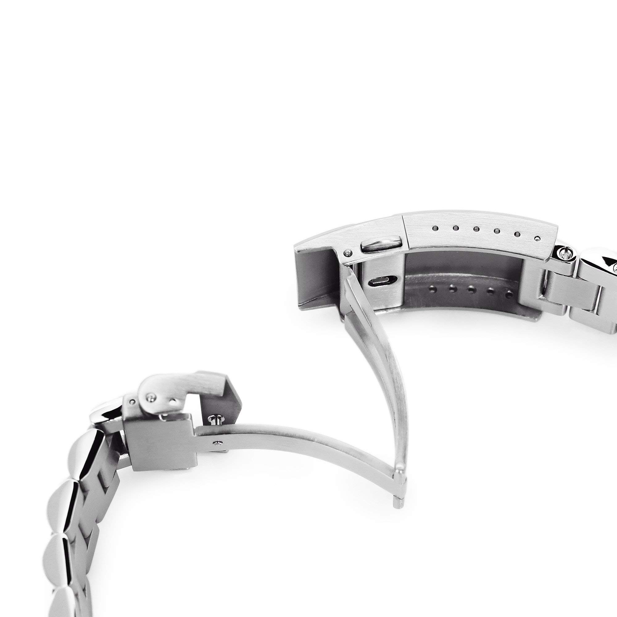 Bracelet de montre Endmill 20 mm compatible avec Seiko Mini Turtles SRPC35, extrémité incurvée solide, L