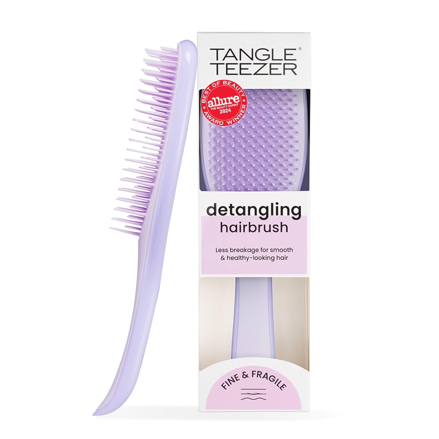 Tangle Teezer Fine Ultimate Detangler Brush for Fragile Hair - Soft-Flex Teeth, Wet/Dry Detangling, Reduces Breakage, Hypnotic Heather