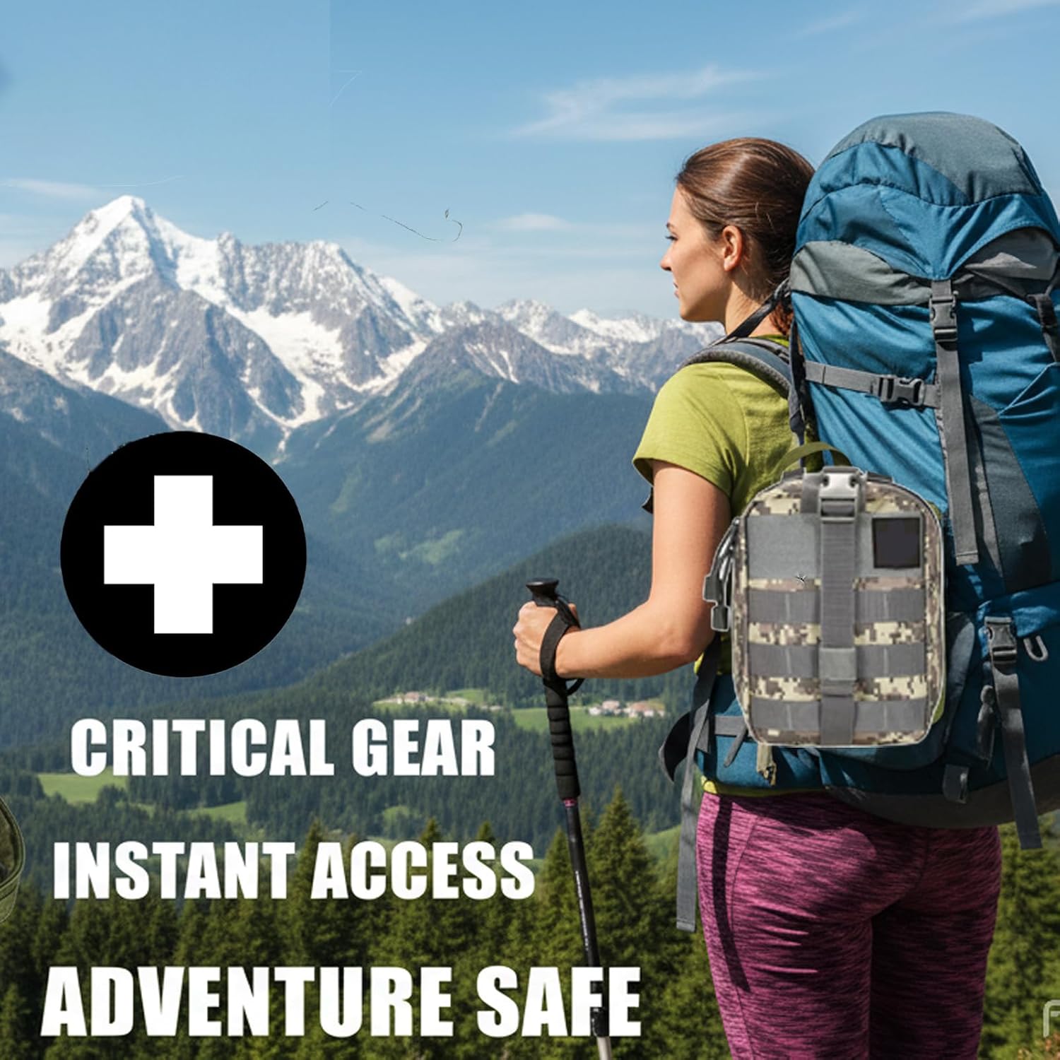 Tactical IFAK Trauma First Aid Kit - Molle Pouch Emergency Survival Kit with Vented Chest Seal, Israeli Bandage, Splint, Thermal Blanket & Gloves for Military, Car, Travel, Hiking, Camping & Outdoor