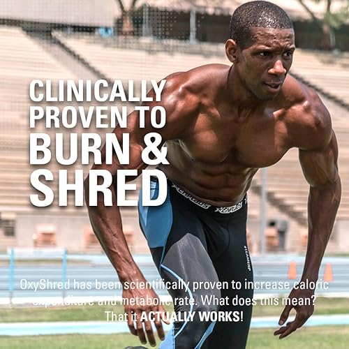 Miniatura 43 de EHP Labs OxyShred - Polvo termogénico para antes del entrenamiento y suplemento para adelgazar, clínicamente probado, con L-glutamina y