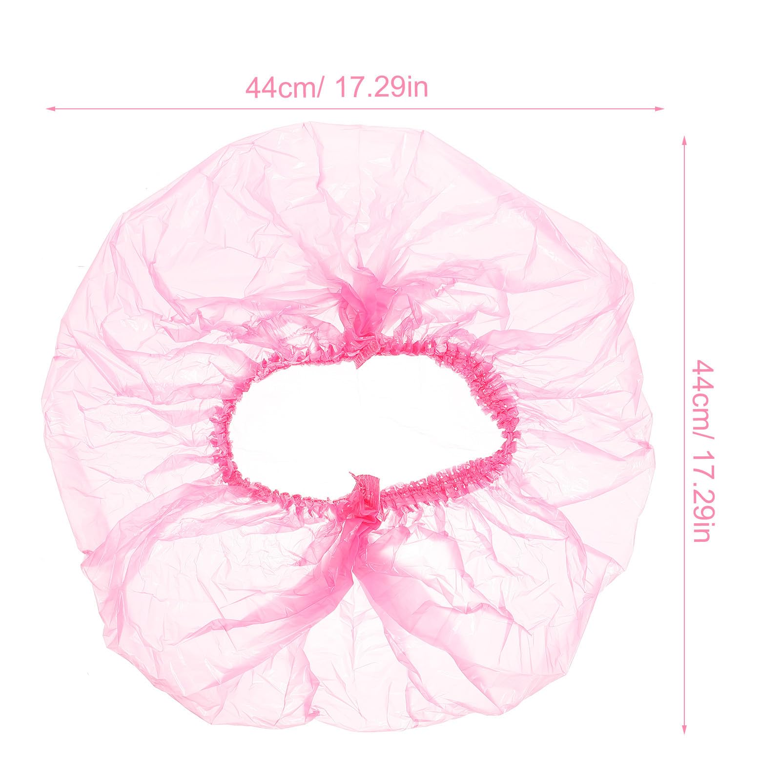 Große Einweg Duschhaube für Damen, Elastisch, Rosa, 500 Stück