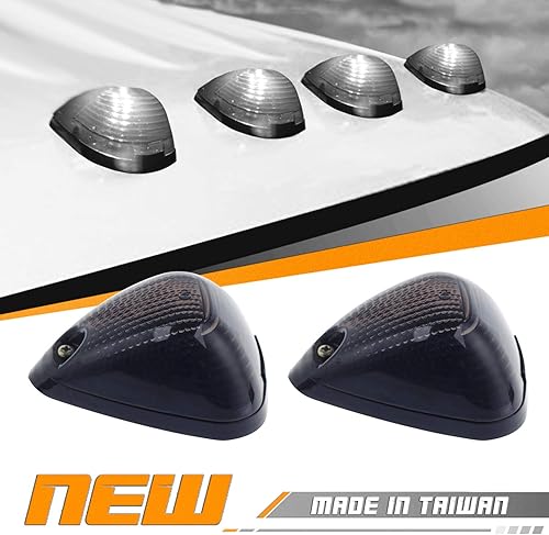 Miniatura 3 de HERCOO Luces LED ahumadas para techo, color blanco, para taquilla, compatible con F250 F350 F450 F550 F550 de 1999 a 2016, repuesto de repuesto