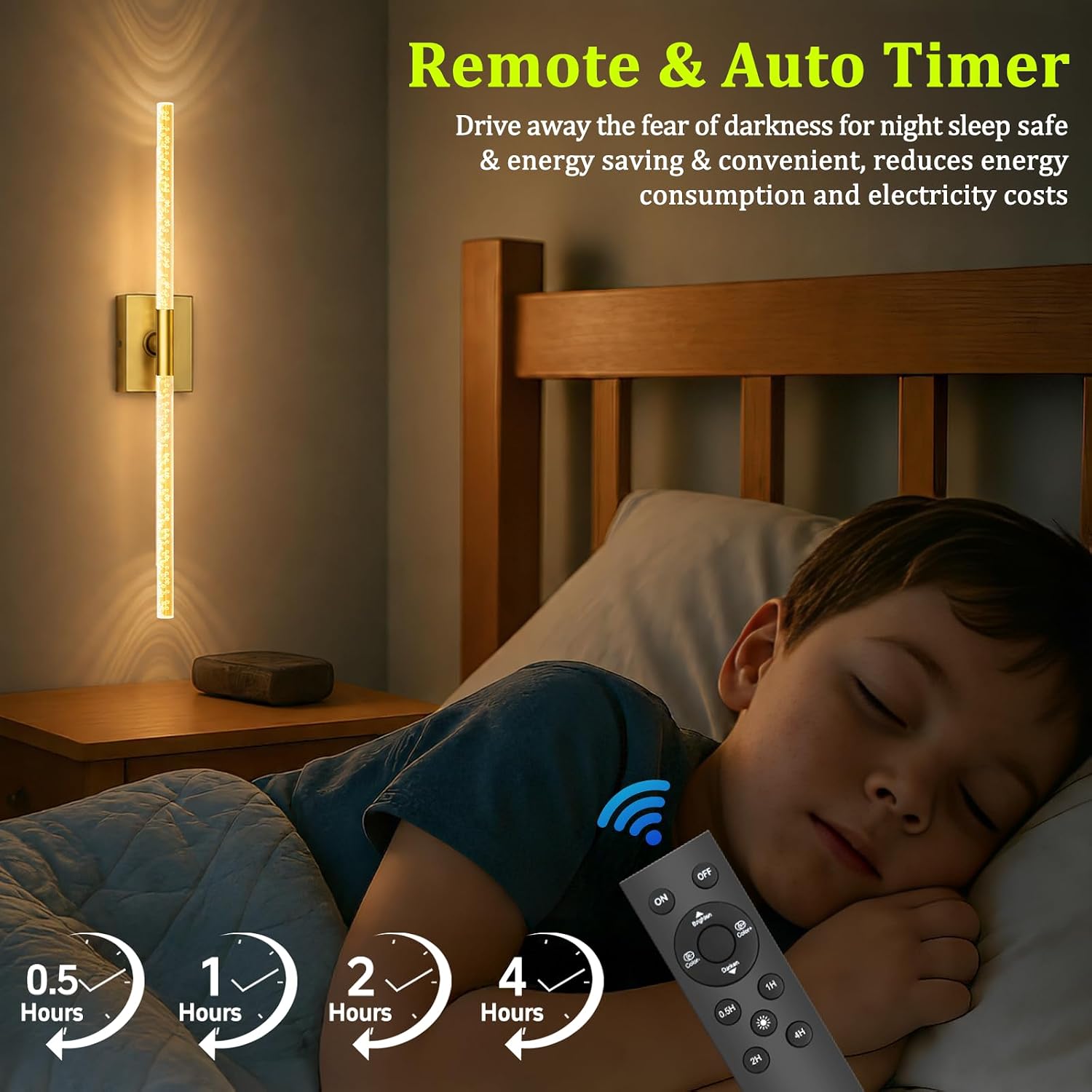 iThird Battery Operated Wall Sconces Set of 2, 10000mAh, Gold Bubble image 5