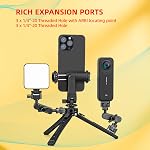 Zeadio Heavy Duty Metal Camera Tripod Stand - Universal Small Table Tripod for Camera, Gimbal, Action Cam, Camcorder, Microphone, LED Light, etc(40kg/88lb Load)