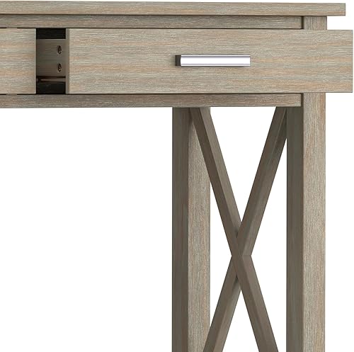 Miniatura 8 de Simpli Home Kitchener mesa de centro, color nogal oscuro, Pino, Distressed Grey