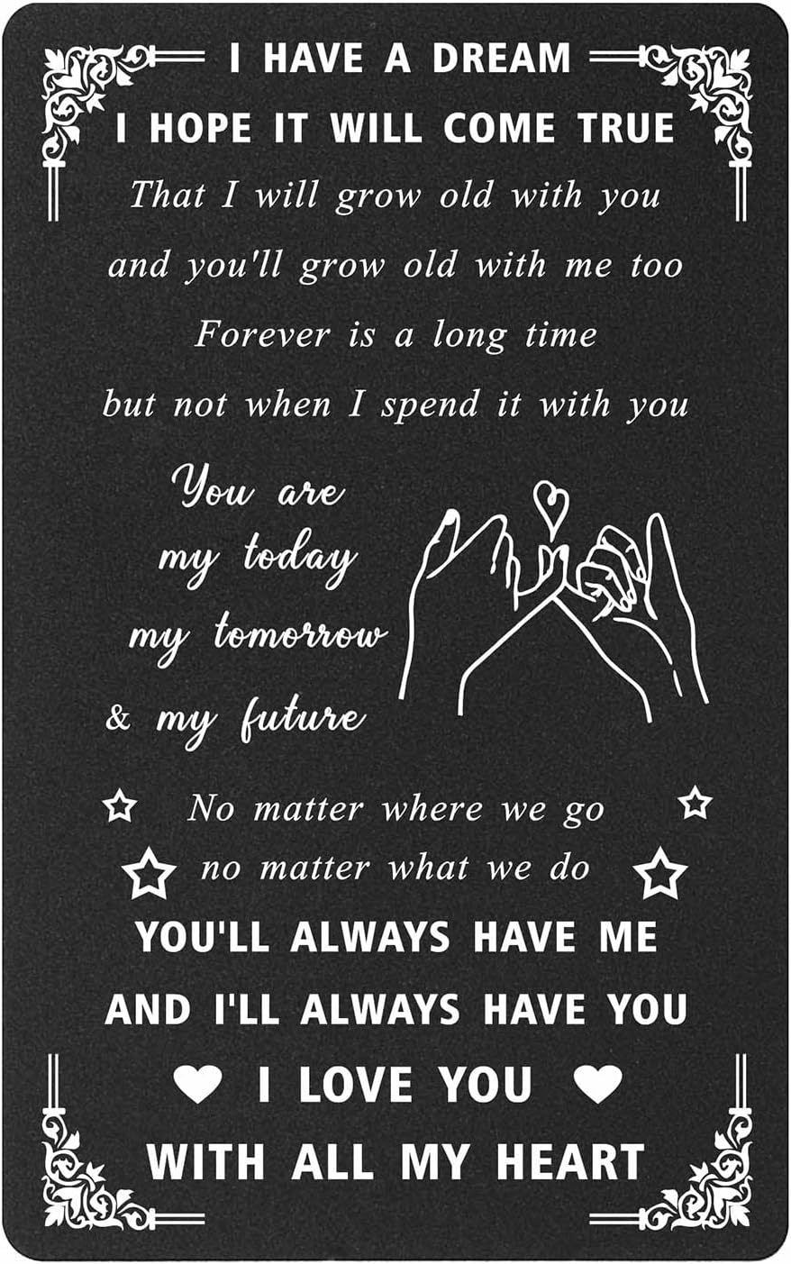 Levole I Have A Dream Gift Card, Romantic Christmas Cards, Anniversary Cards for Husband, Birthday Gifts for Boyfriend, Valentines Day Gifts for Him Her