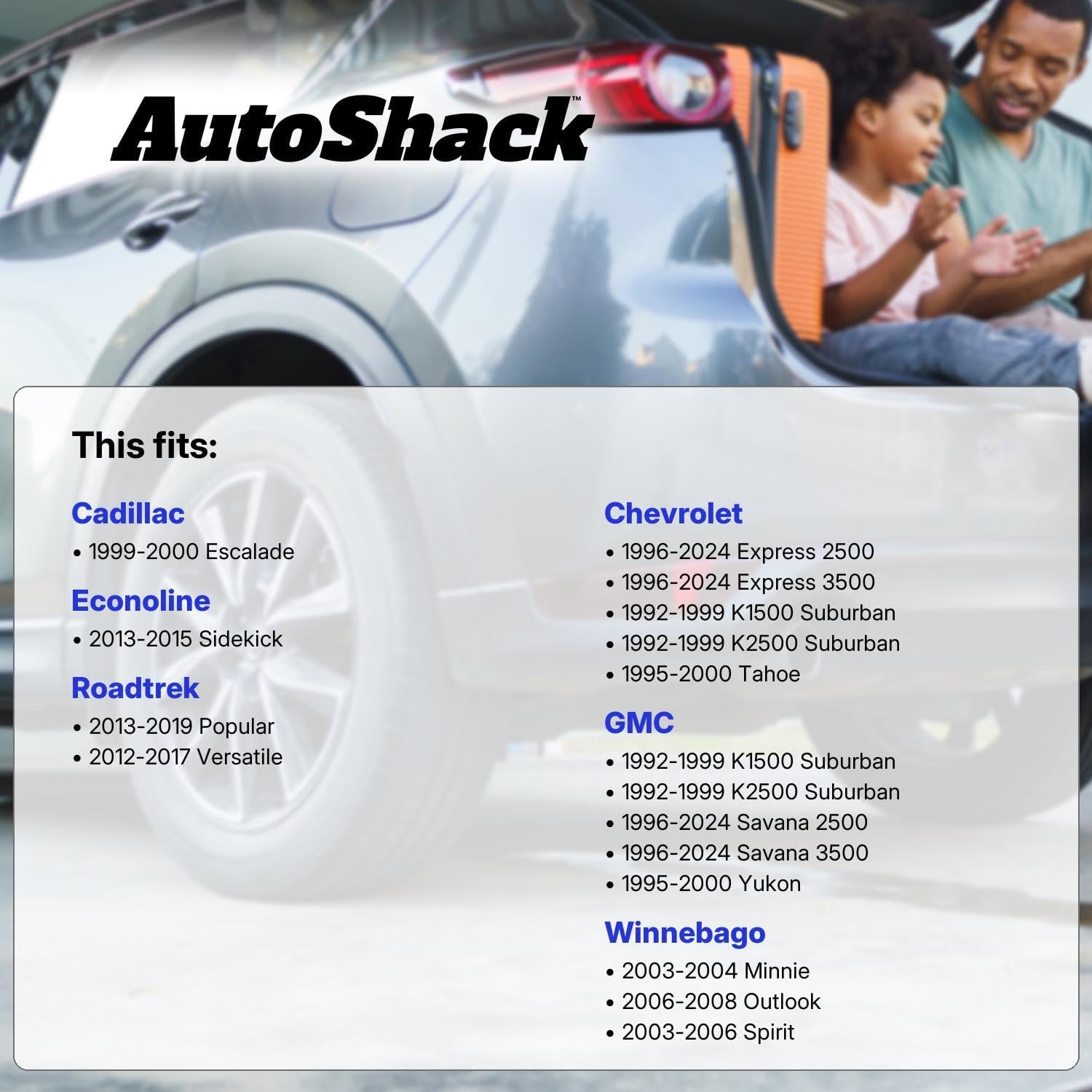 AutoShack Rear Shock Absorbers Replacement for 1996-2025 Chevrolet Express 2500 1996-2025 Chevrolet Express 3500 1996-2025 GMC Savana 3500 1996-2025 GMC Savana 2500 2013-2019 Roadtrek Popular 2-PC Set