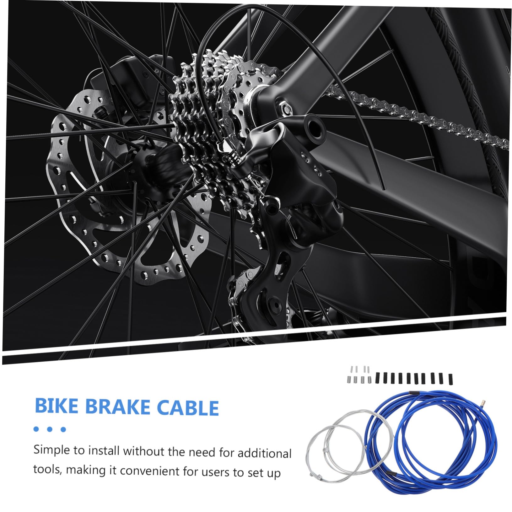 Alipis Kit Cavi Freno Bicicletta 2 Set in Acciaio Inox per Bici Pieghevoli