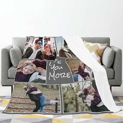 Vista 106 de Manta personalizada con texto fotográfico, manta de imagen personalizada para bebé, madre, padre, adultos, amigos, amantes, regalo personalizado
