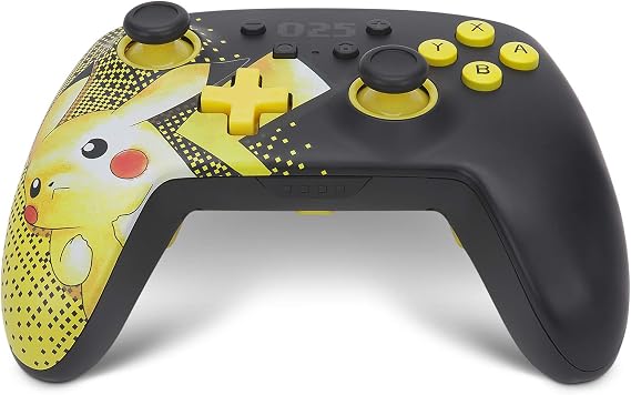 PowerA Enhanced Wireless Controller for Nintendo Switch - Pikachu 025, Nintendo Switch - OLED Model, Nintendo Switch Lite, Gamepad, Game Controller, Bluetooth Controller, Officially Licensed