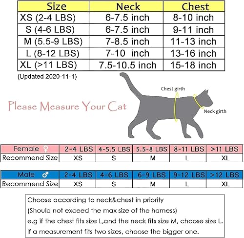 Miniatura 2 de Arnés de gatito y correa para caminar a prueba de escape, tela de malla transpirable, negro sólido, pequeño, chaquetas ajustables para caminar,