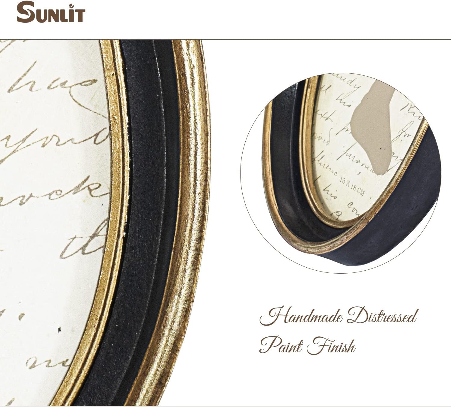 Tone Link Vintage Bilderrahmen 12,7x17,8cm - Antiker Goldrahmen Mit Glas Für Tisch & Wand