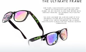 GloFX Ultimate Kaleidoscope Glasses - Rainbow EDM Rave Light Diffraction Festival Eyewear