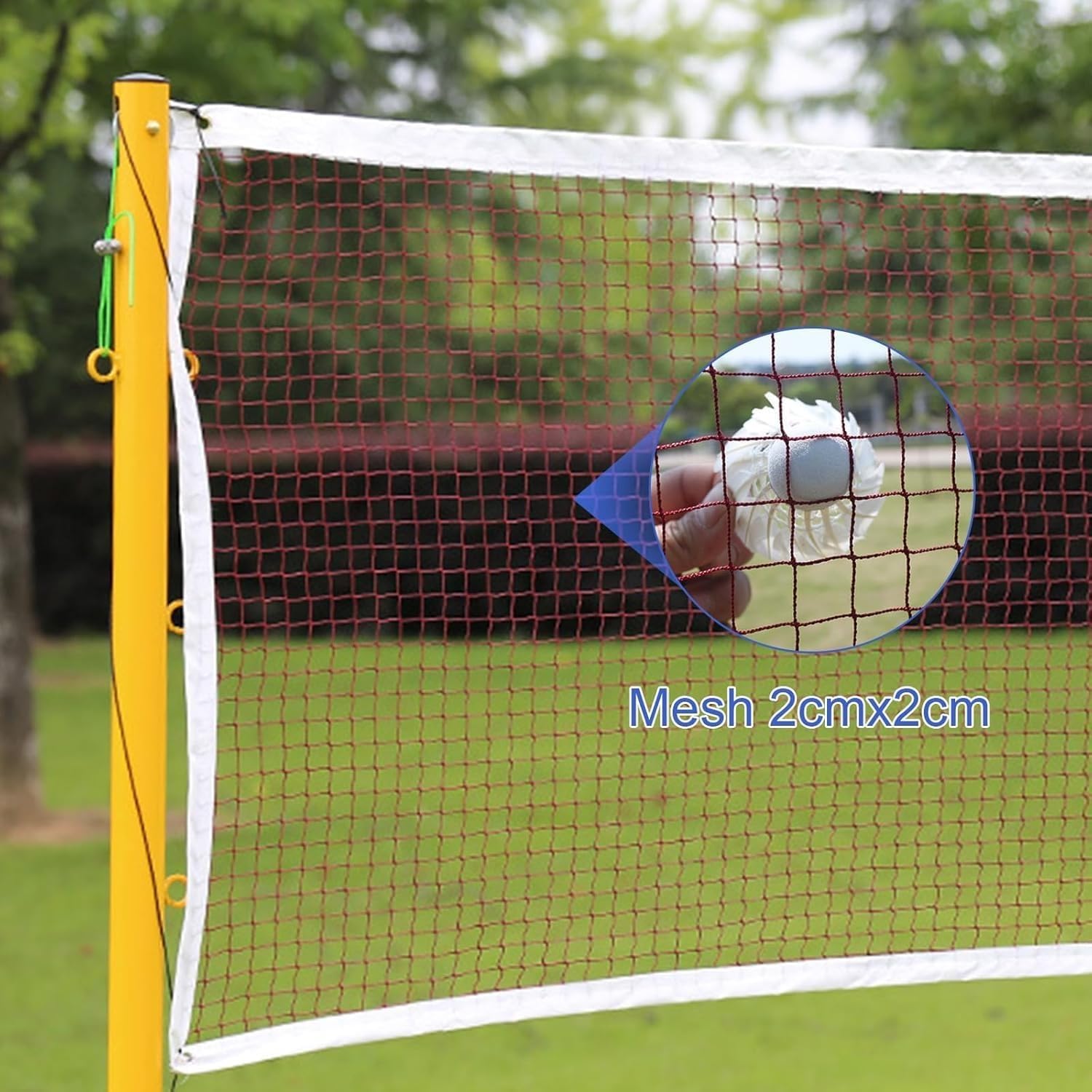 Portable Volleyball & Badminton Net Set with Adjustable Height Poles - Perfect for Backyard, Beach, and More