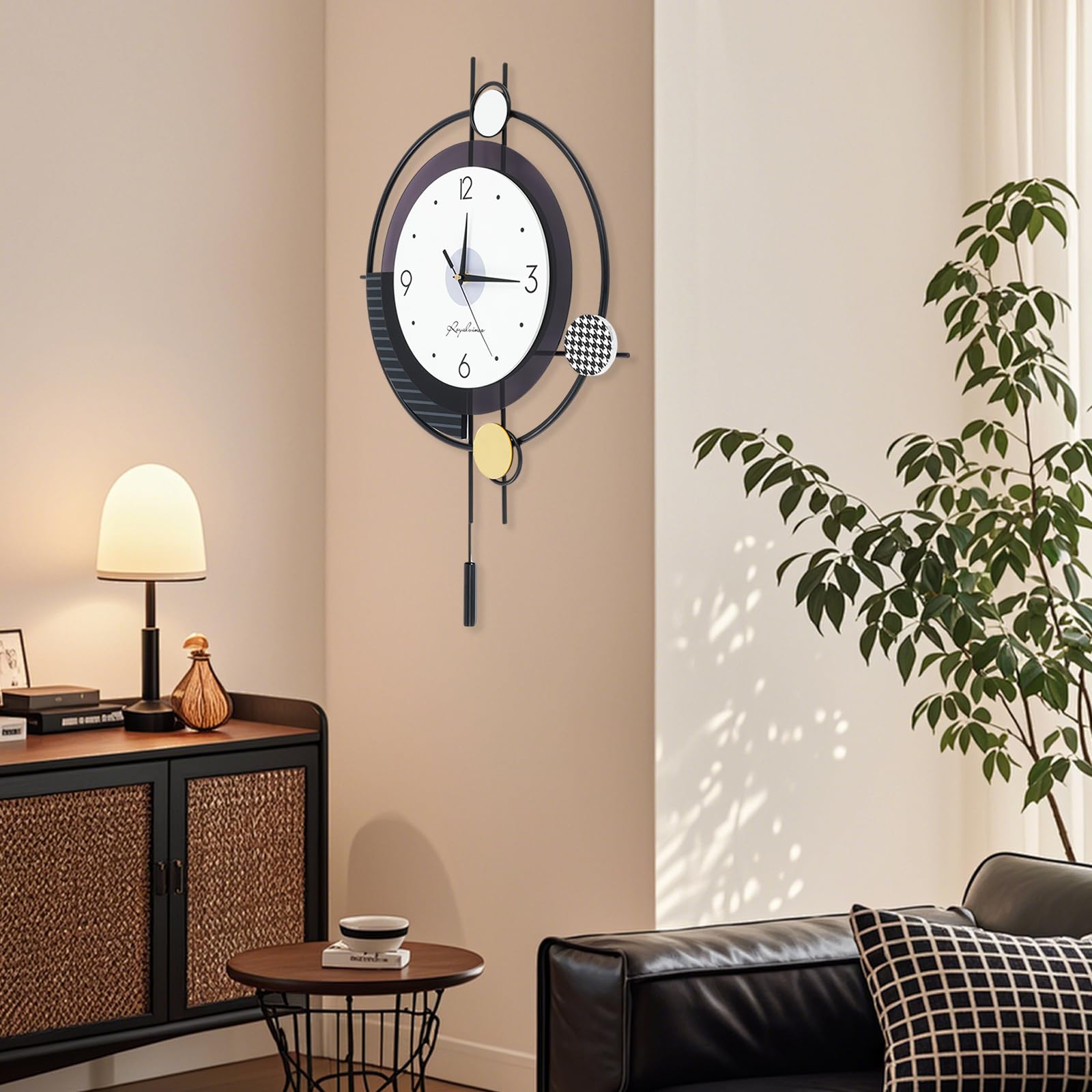 Reloj de pared moderno, estilo minimalista