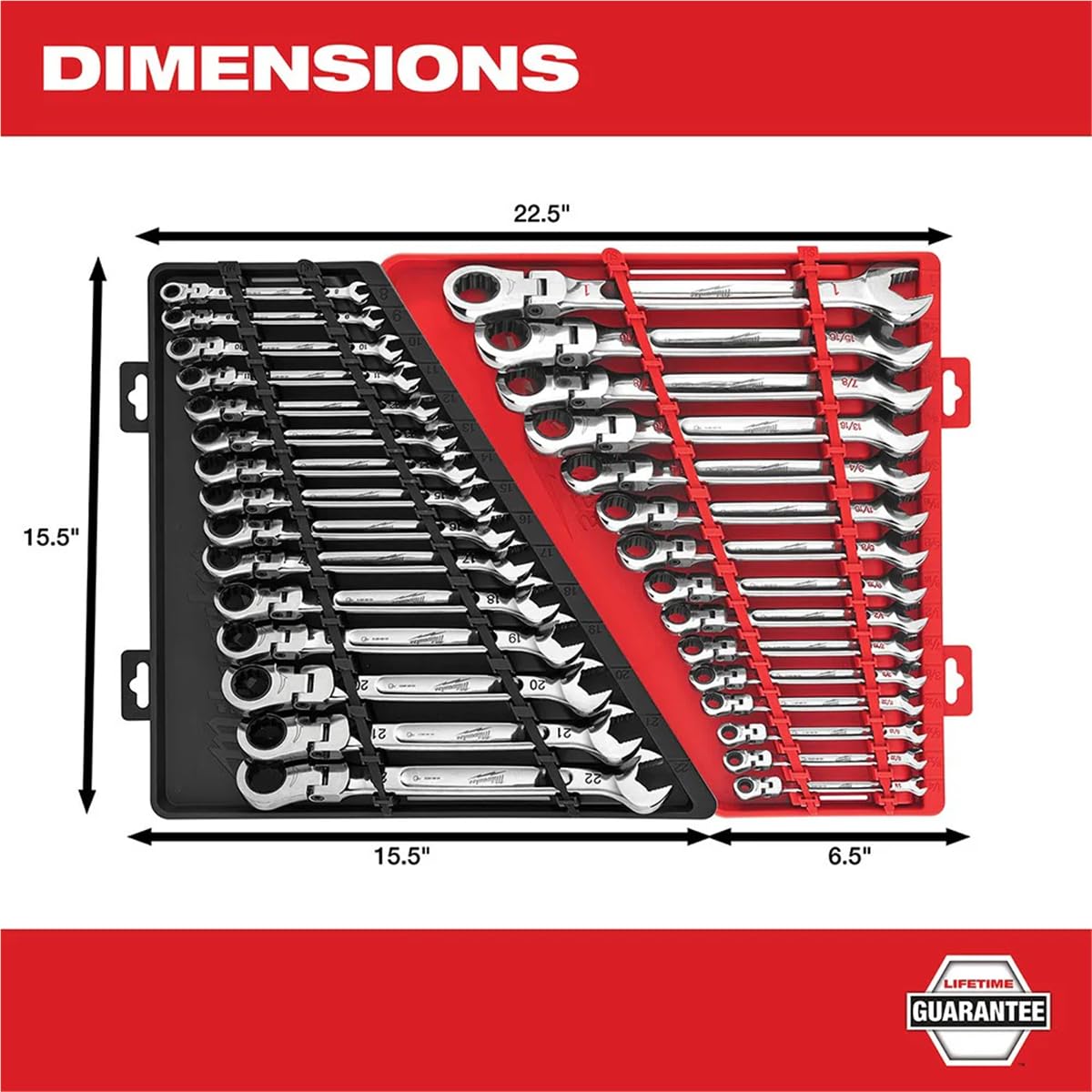 Milwaukee Juego de llaves de cabeza flexible métrica de 15 piezas, Herramientas