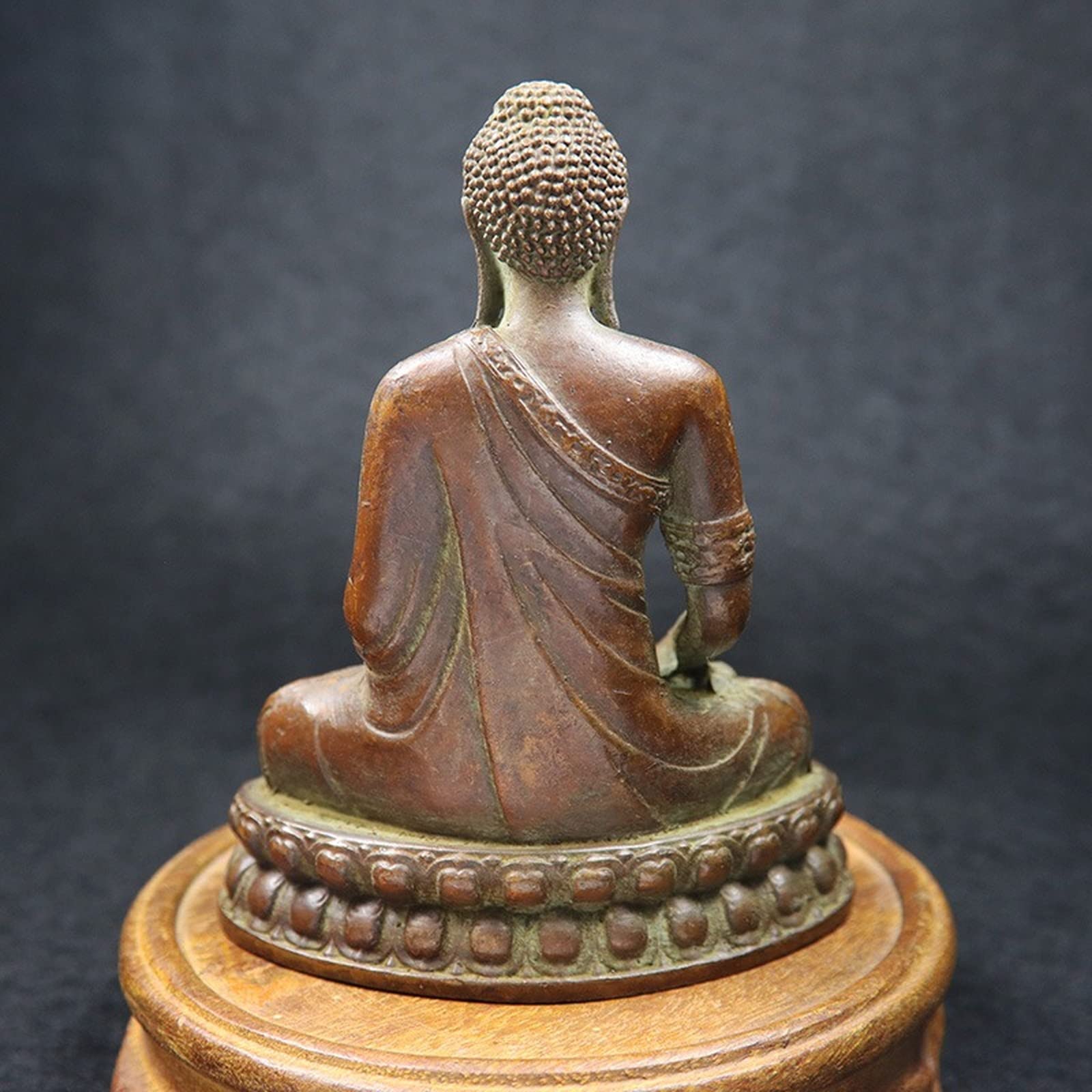 Latón Estatua de Buda de Interior Buda Decoración, Antique Copper Shakyamuni Buddha Statue,Brass Handmade Buddhism Sculpture Feng Shui Figurines Home Decorations