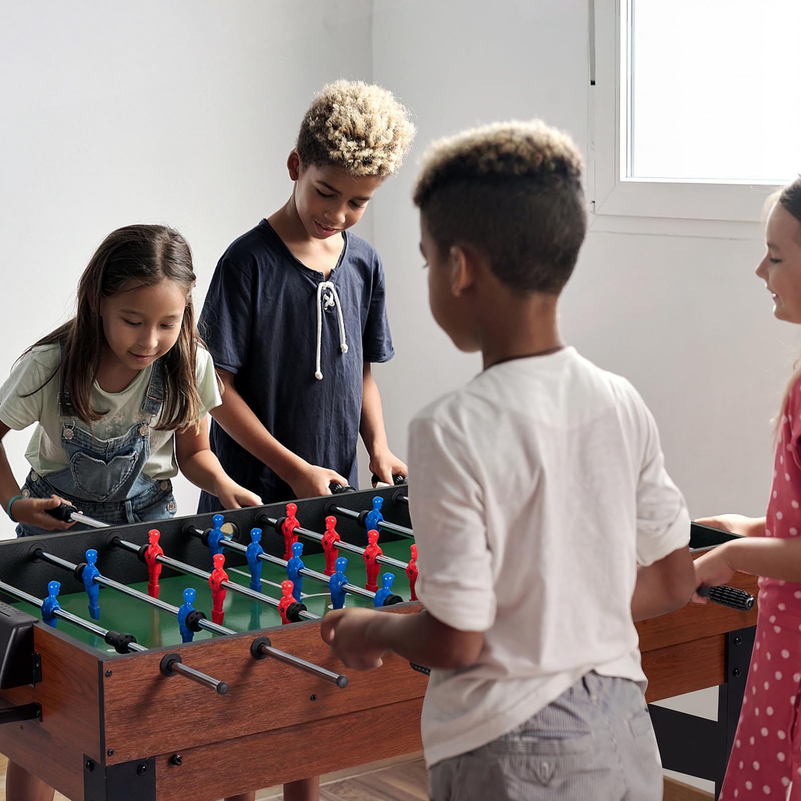 COSTWAY 14 en 1 Baby-Foot avec Billard & Hockey & Bowling & Basket-Ball, Table de Jeu avec Pieds Réglables & Plateau Convertible, Jouets pour Fête, Bar, Salle de Jeux, 109 x 58 x 152 cm