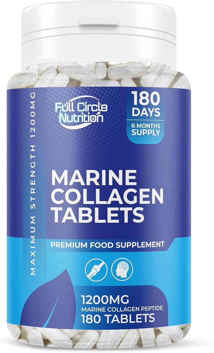 Marine Collagen Tablets 1200MG - 2400MG - 180 Days Supply - Marine Collagen Supplement