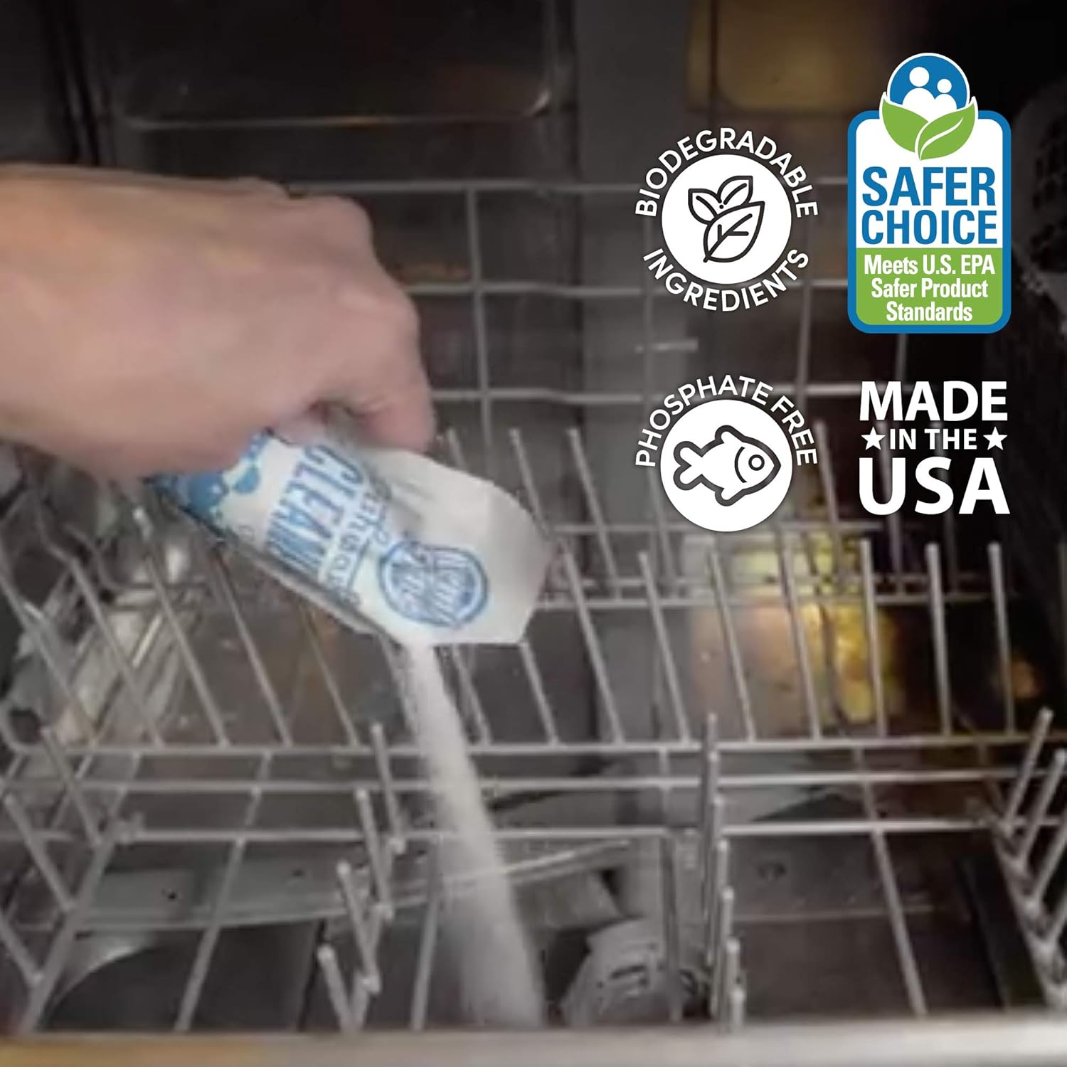 Lemi Shine Natural Dishwasher Cleaner Powered By Citric Acid | 100% Guaranteed Hard Water Cleaner | Eco-Friendly Dishwasher Cleaner and Deodorizer With Fresh Lemon Scent (8 Count) : Health & Household
