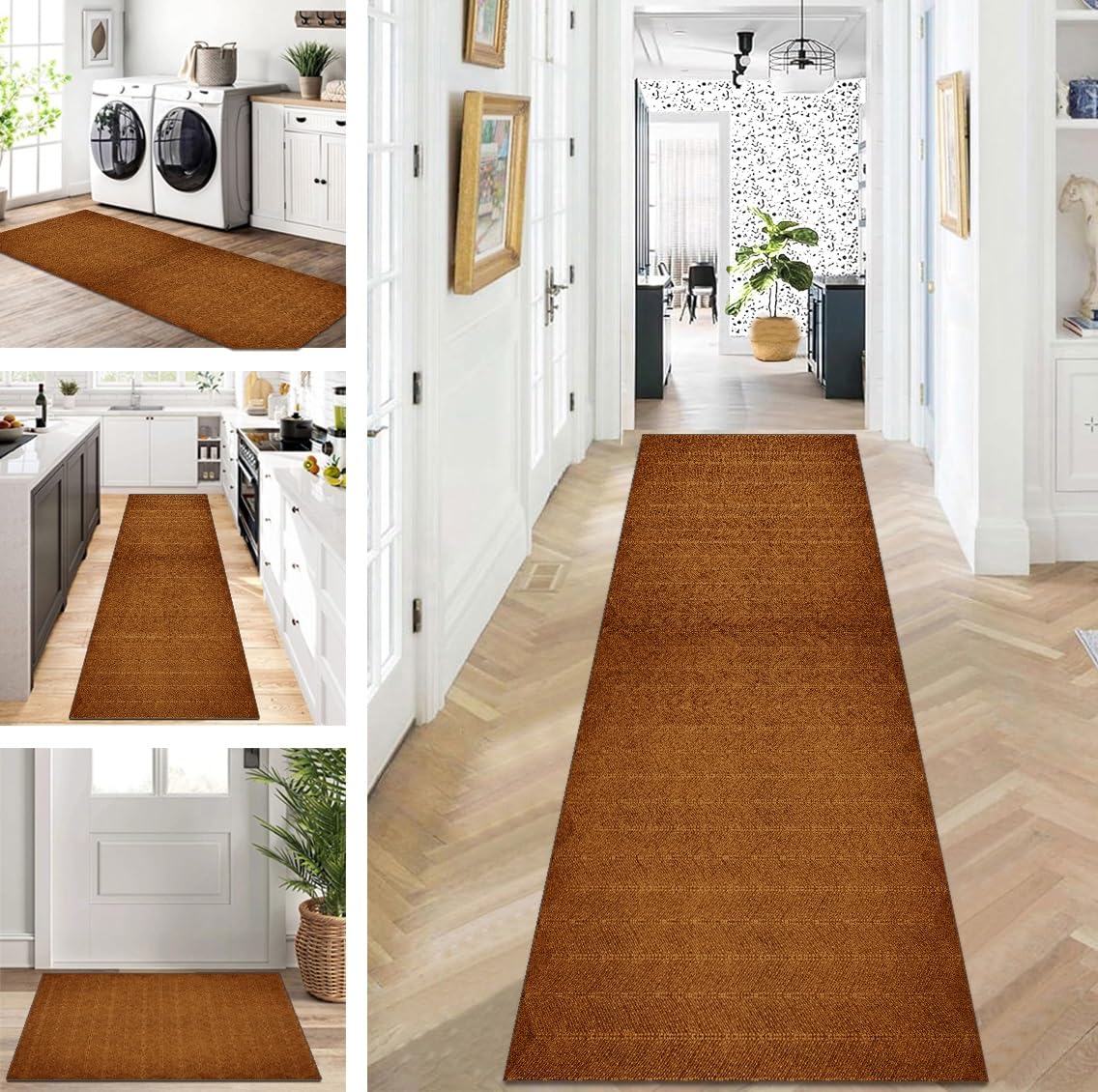 Tapis de couloir antidérapant bleu lavable pour protéger le sol de votre cuisine
