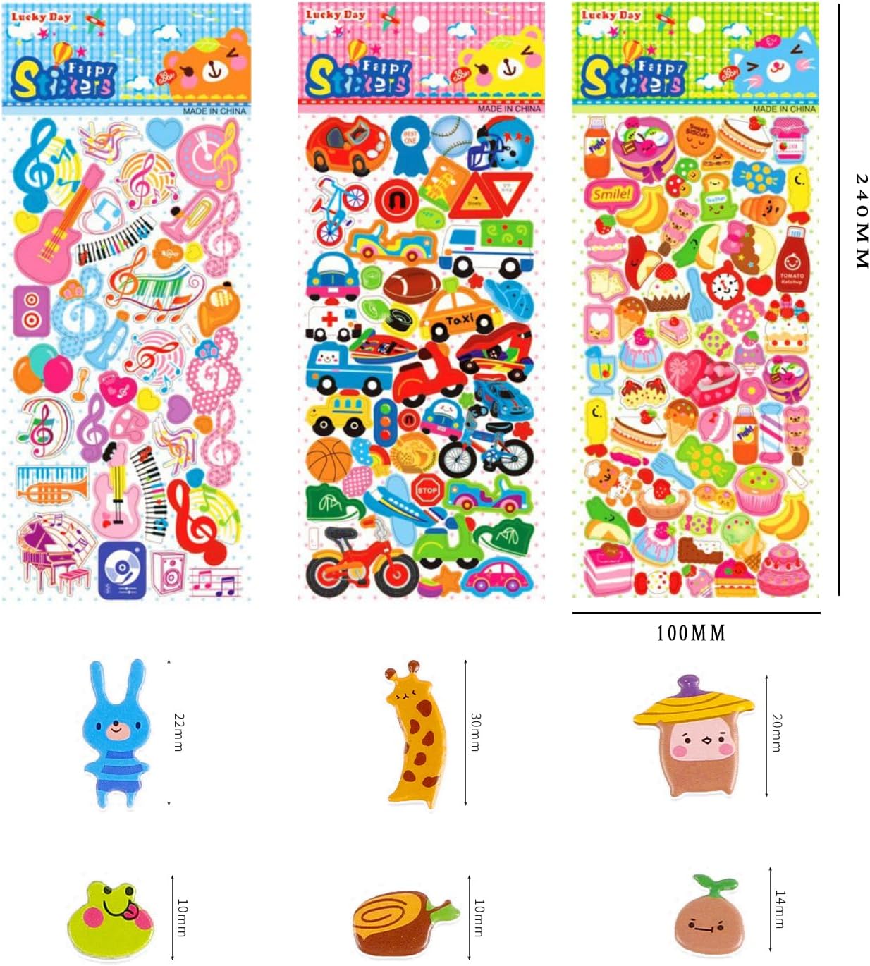 Stickers for Kids 850+,3D Puffy Stickers for Kids Toddlers 15 Different Sheets Variety Pack for Scrapbooking,Students Gifts,School Supplies Classroom Teacher Prizes Sticker Pack