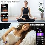Montre intelligente pour hommes et femmes, Appel Bluetooth, Montre de fitness avec écran tactile HD de 1,91 po et moniteur de fréquence cardiaque/sommeil/SpO2, 100+ modes sportifs, Montre de sport étanche IP68 pour Android iOS, Podomètre smartwatch