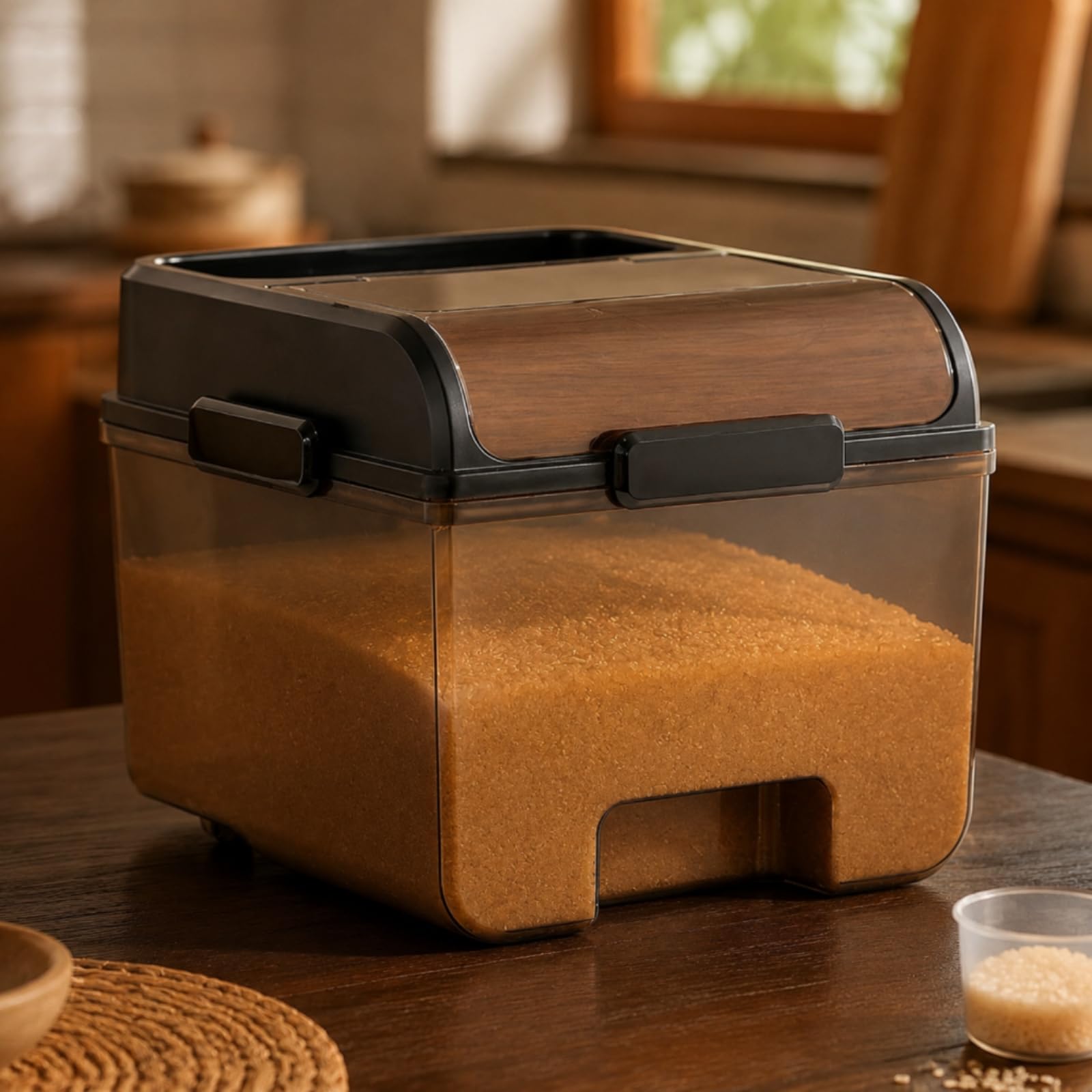 Boîte Stockage Cuisine 11 L Récipient Cvercle à Charnière Empilable