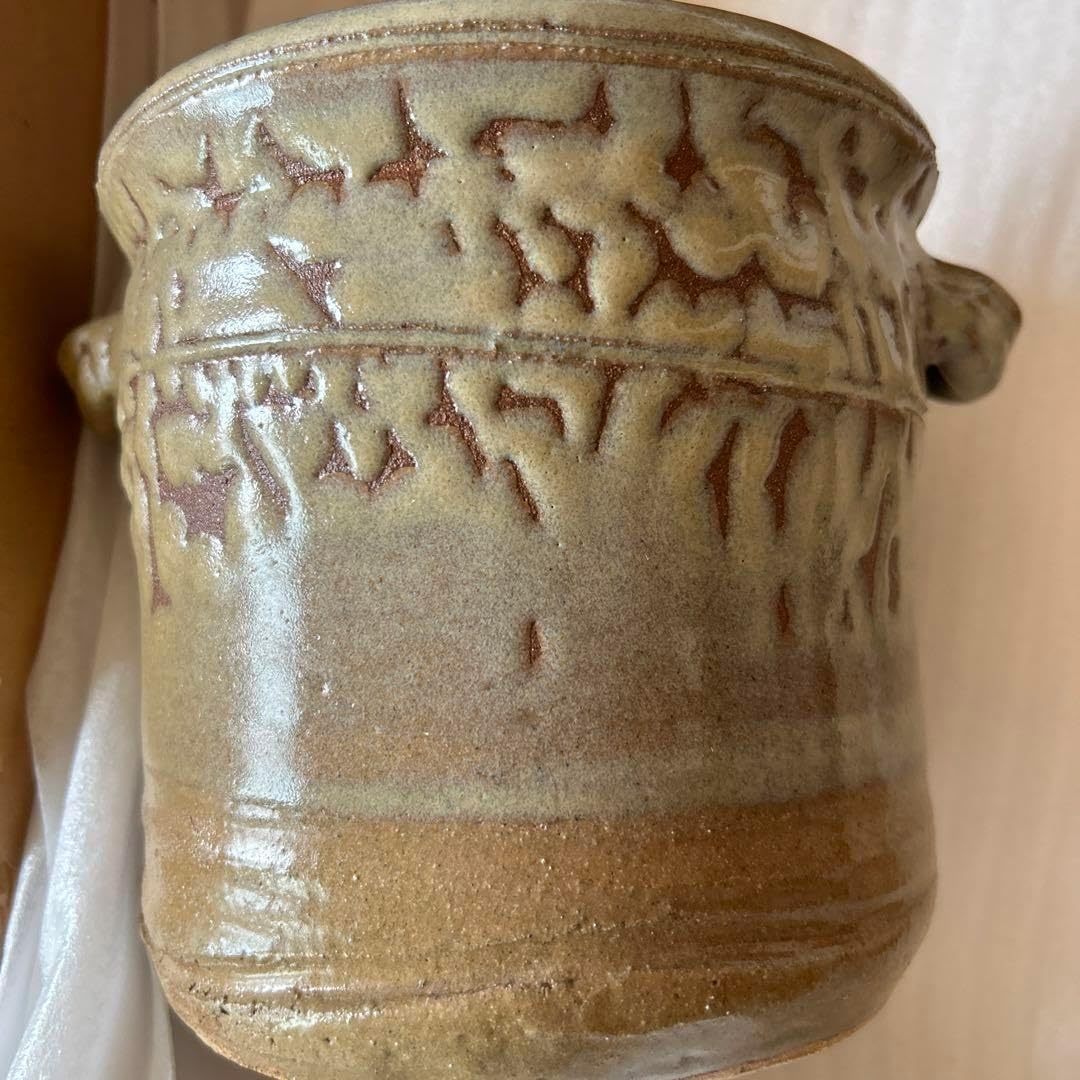 桃山窯 橋本喜泉 染付 桶側 水指 茶道具 水差し 茶器 蓋付 茶道具 喜泉