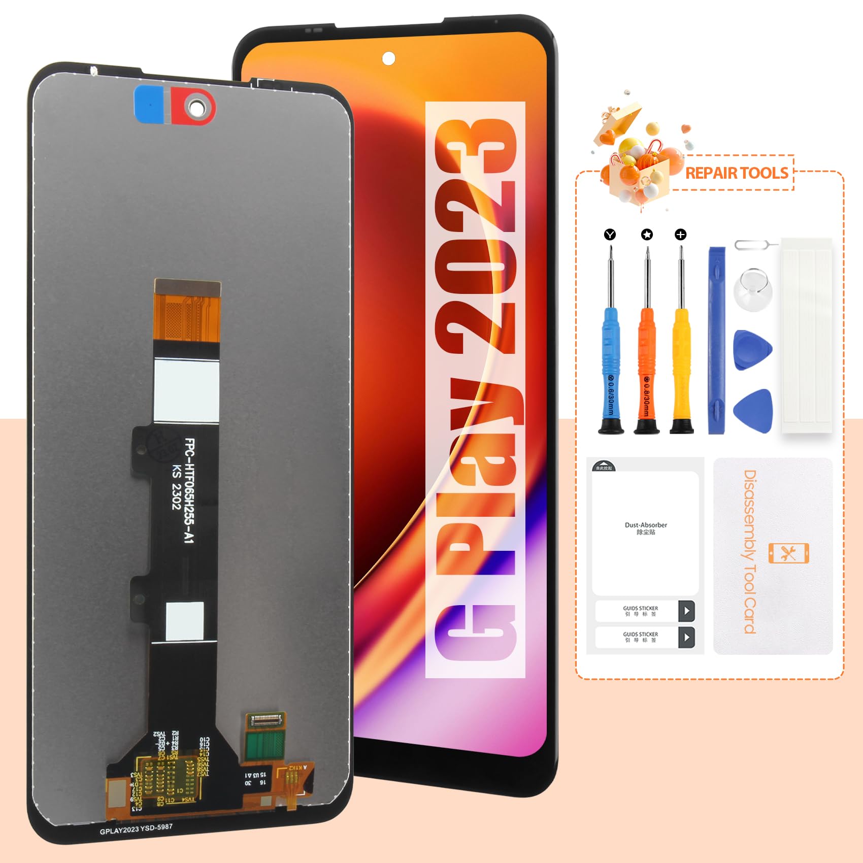 Screen for Motorola Moto G Play 2023 Screen Replacement for Moto XT2271 LCD Screen XT2271-5,XT2271DL Touch Display Digitizer Assembly Repair Parts（