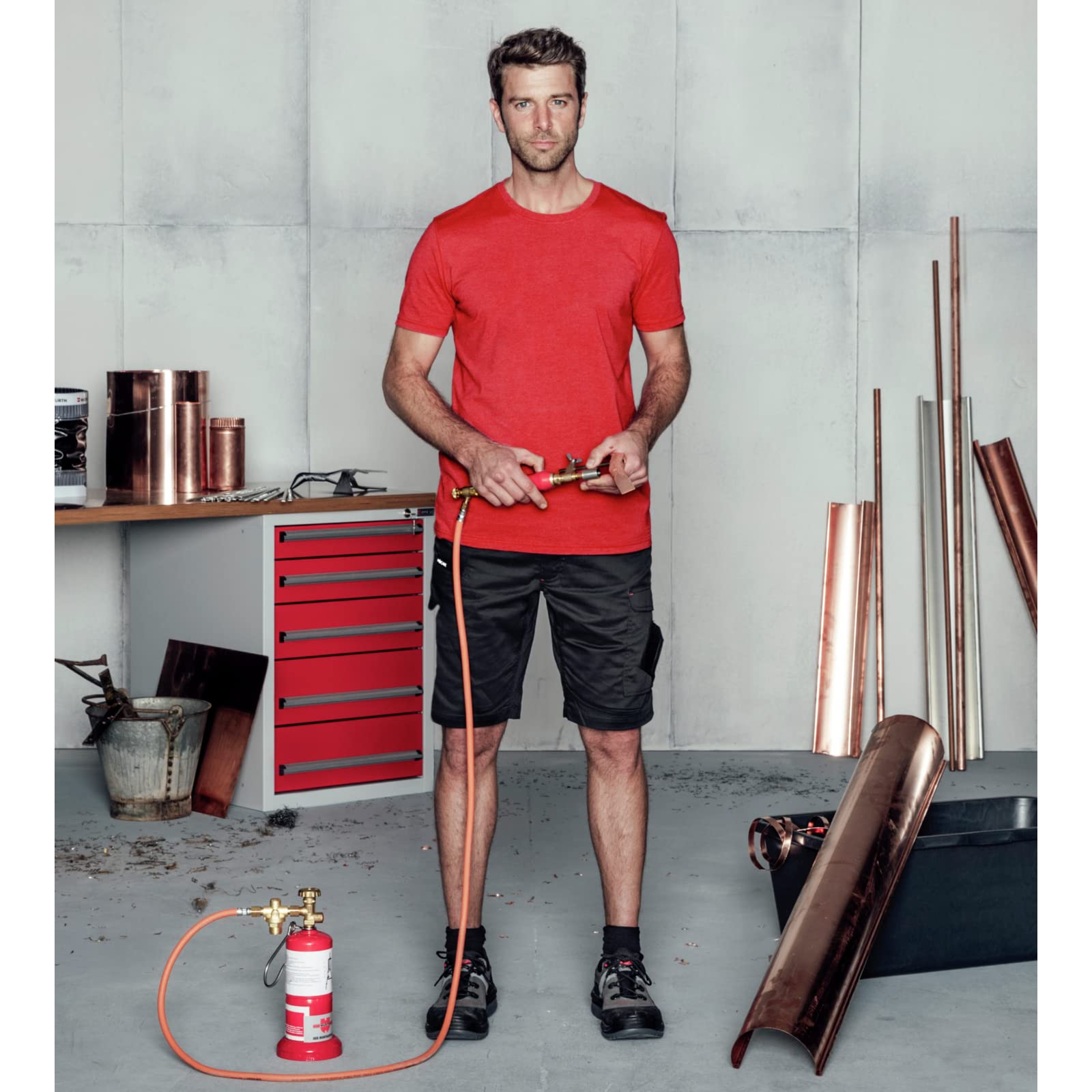 WÜRTH MODYF Bermuda da lavoro Stretch X grigio uomo