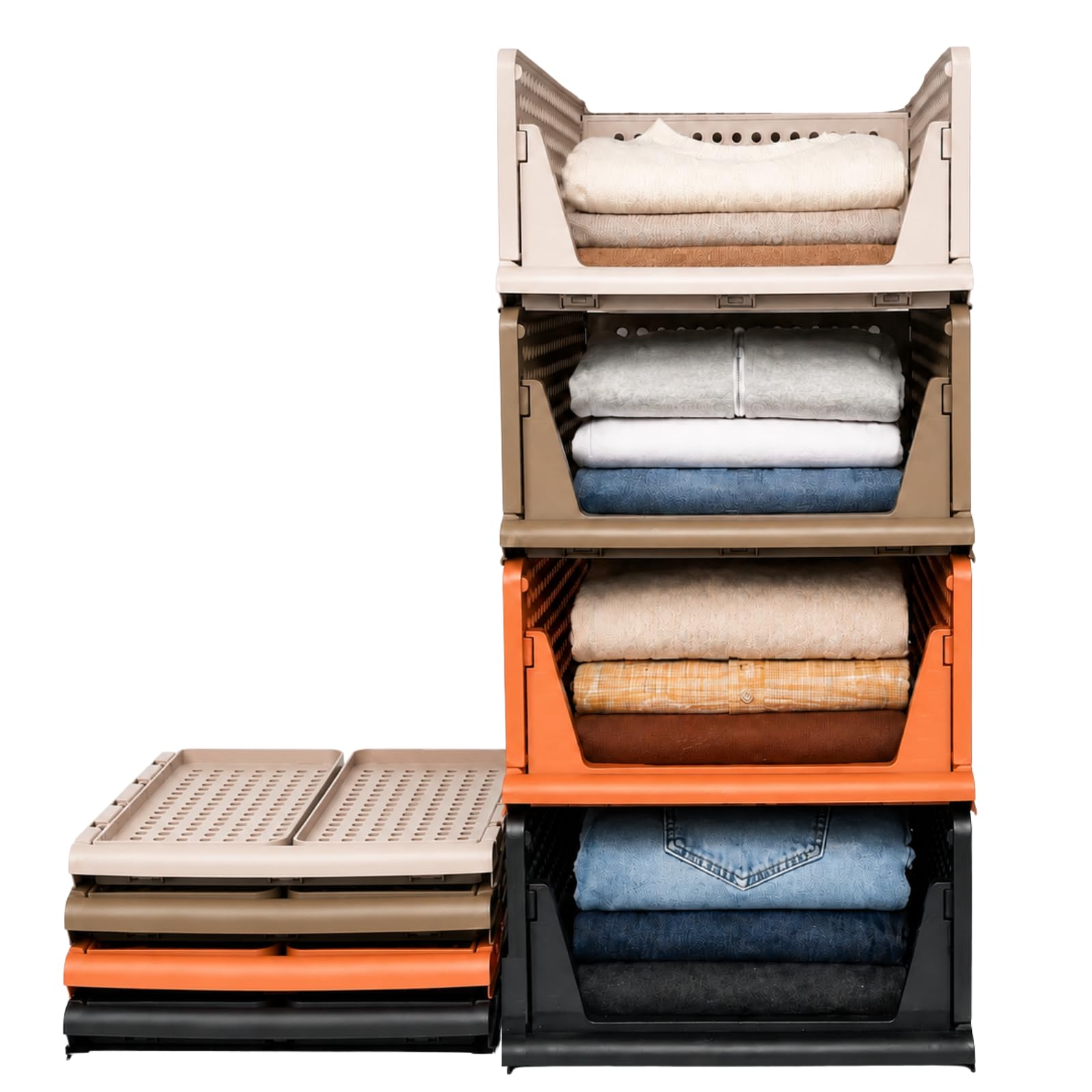 Boite Rangement Vetement Pliable RMAN : Organisateur Armoire et Dressing Gain de Place
