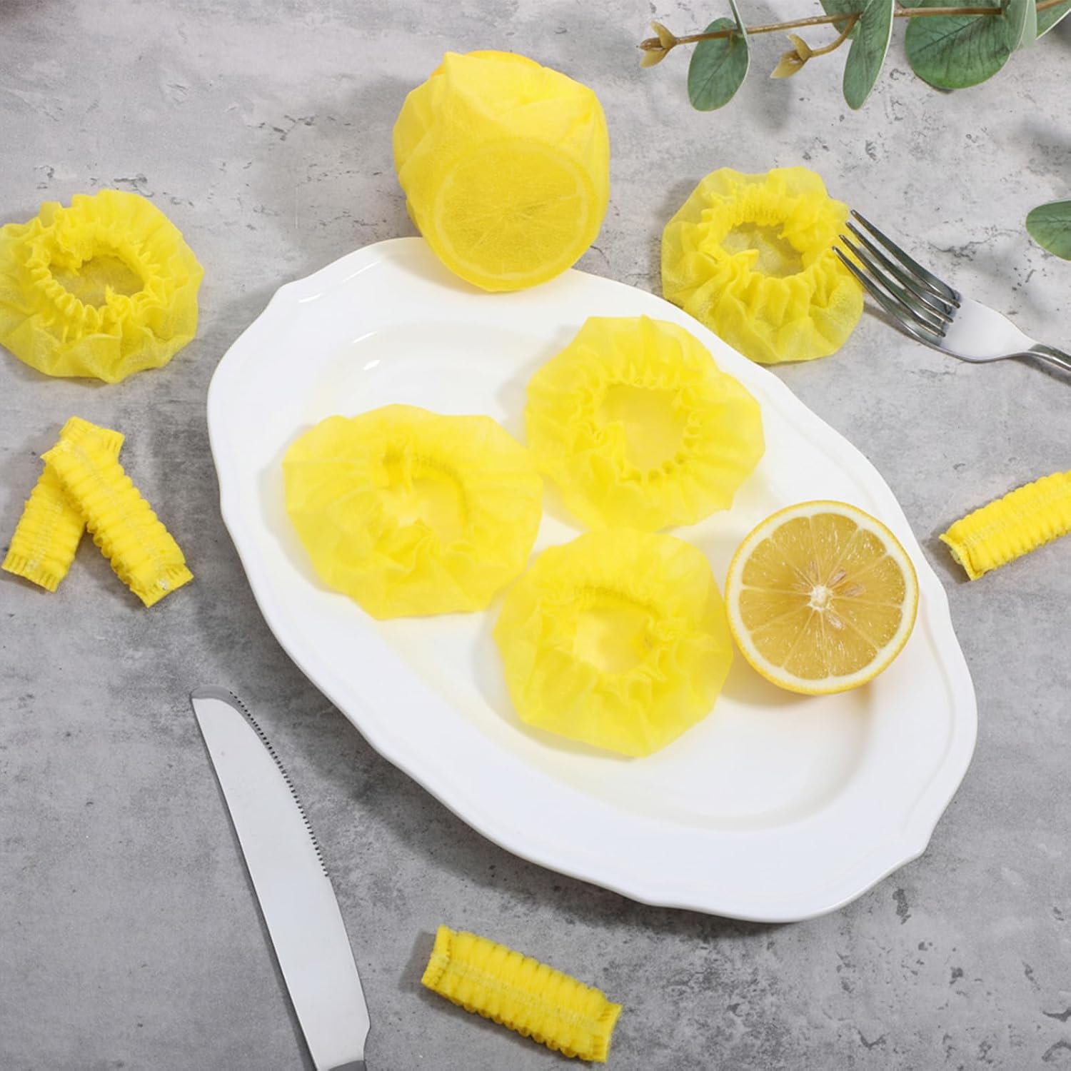 60Pcs Lemon Nets for Squeezing Lemon Wedge Wraps Covers Lemon Net